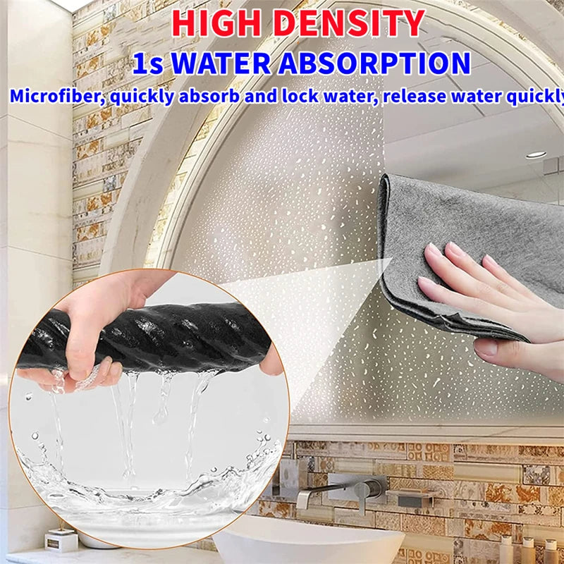 Thicker Magic Cleaning Cloth No Watermark No Trace Clean Rag Microfiber Wash Reusable Dried Wiping Window Glass Kitchen Towel