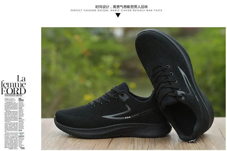 Spring Summer Men's Shoes Autumn Mesh Breathable Anti-Odor New Casual Sports Shoes Rubber Sole Comfortable Men's Footwear