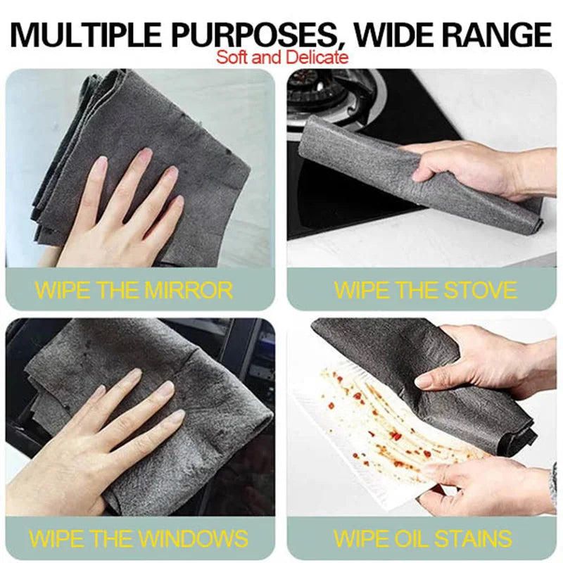 Thicker Magic Cleaning Cloth No Watermark No Trace Clean Rag Microfiber Wash Reusable Dried Wiping Window Glass Kitchen Towel