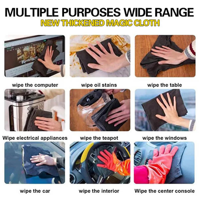 Thicker Magic Cleaning Cloth No Watermark No Trace Clean Rag Microfiber Wash Reusable Dried Wiping Window Glass Kitchen Towel