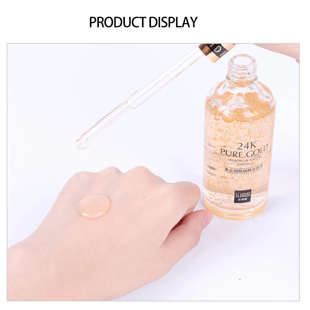 Skincare Set 24K Gold Niacinamide Face Serum Anti Ageing Skin Products Remove Dark Circles Collagen Eye Cream Skin Care Kit