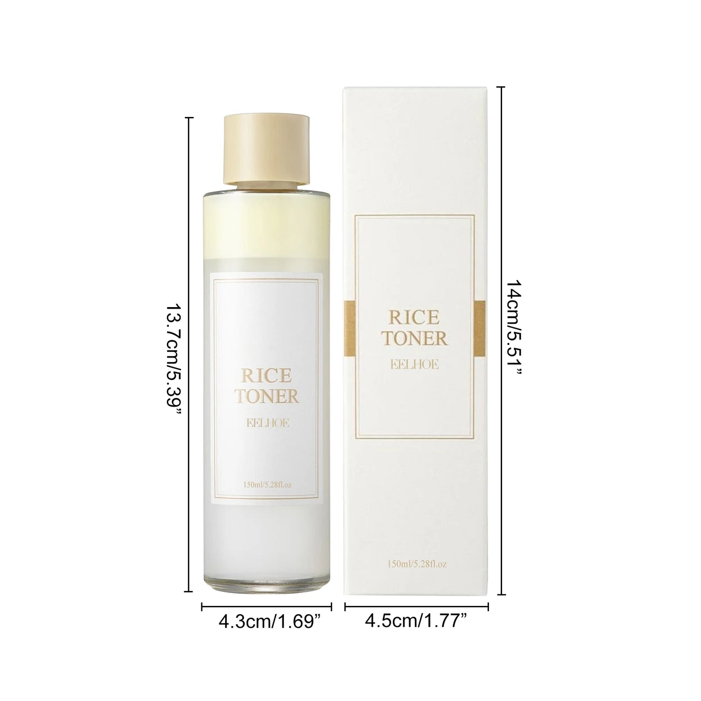 150ml Rice Toner Moisturizing Firming Skin Soothing Repairing Skin Barrier Nicotinamide Brightening Rice Facial Toner Skin Care