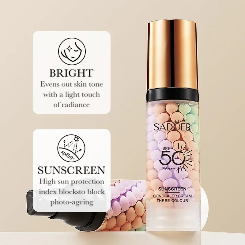SPF50+ Makeup Primer Moisturizing Isolation Cream Invisible Pores Facial Base Brighten Correcting Skin Tone Refreshing Cosmetics