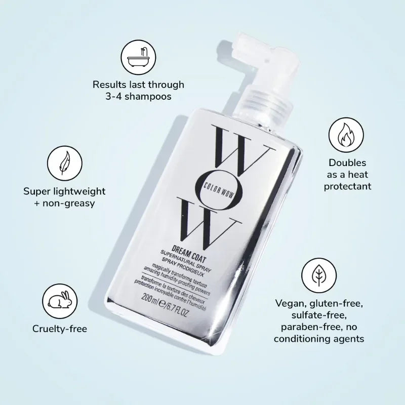 200ml COLOR WOW Dream Coat Original Hair Mask Anti-frizz Spray Softening Conditioner Treatment Block Out Moisture Banish Frizz