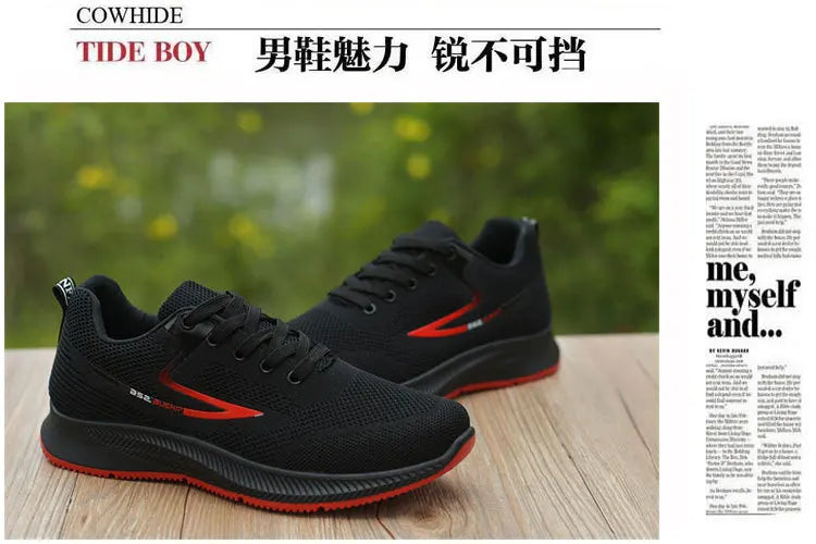 Spring Summer Men's Shoes Autumn Mesh Breathable Anti-Odor New Casual Sports Shoes Rubber Sole Comfortable Men's Footwear