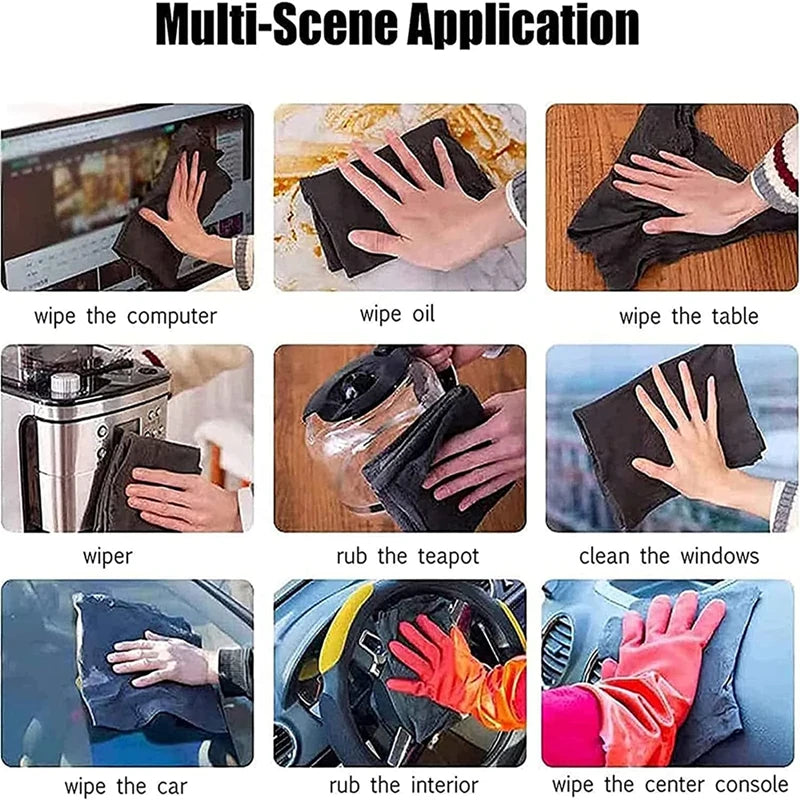 Thicker Magic Cleaning Cloth No Watermark No Trace Clean Rag Microfiber Wash Reusable Dried Wiping Window Glass Kitchen Towel