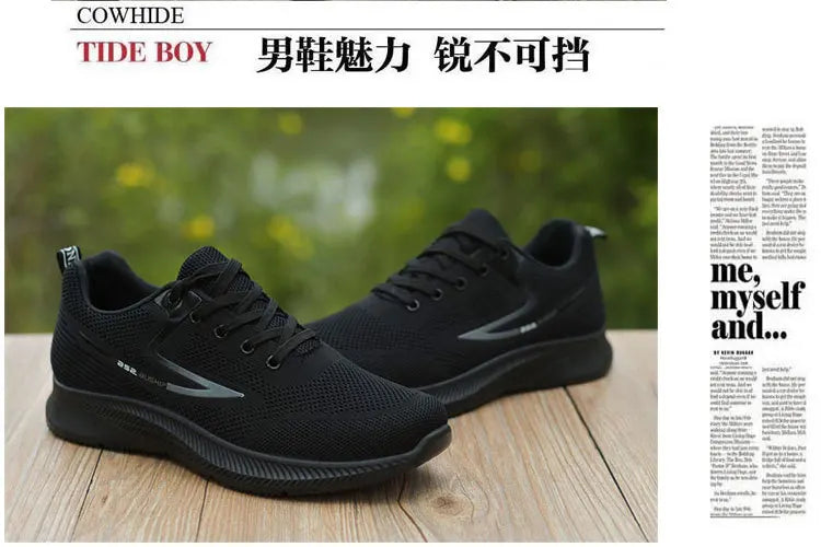 Spring Summer Men's Shoes Autumn Mesh Breathable Anti-Odor New Casual Sports Shoes Rubber Sole Comfortable Men's Footwear