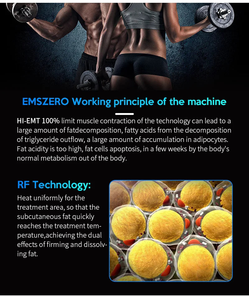 2025 EMS Shaping and Beauty Device EMSZERO RF Technology Electromagnetic Fat Removal 6500W Muscle Stimulating Machine