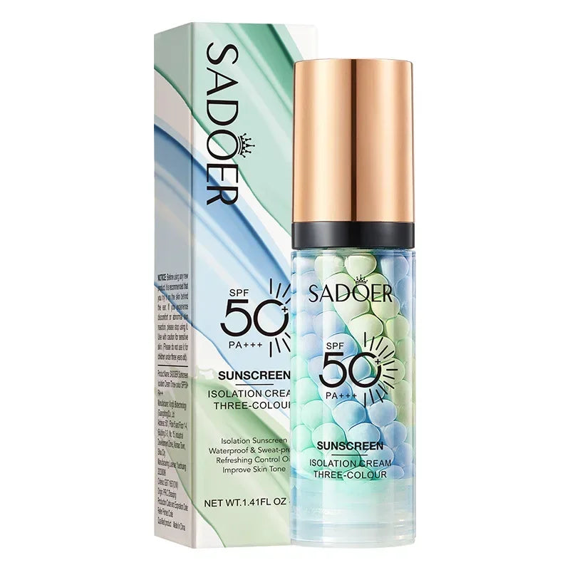 SPF50+ Makeup Primer Moisturizing Isolation Cream Invisible Pores Facial Base Brighten Correcting Skin Tone Refreshing Cosmetics