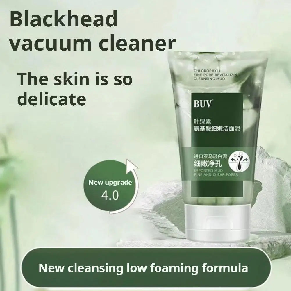 Facial Cleanser Foam Chlorophyll Amino Acid Facial Cleanser Moisturizing Oil Control Exfoliating Shrink Pores Skin Care Product
