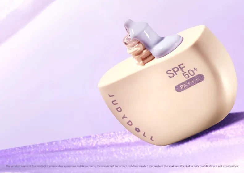 Judydoll SPF50+ sunscreen isolation cream purple makeup primer brightens and moisturizes purple bandage sunscreen