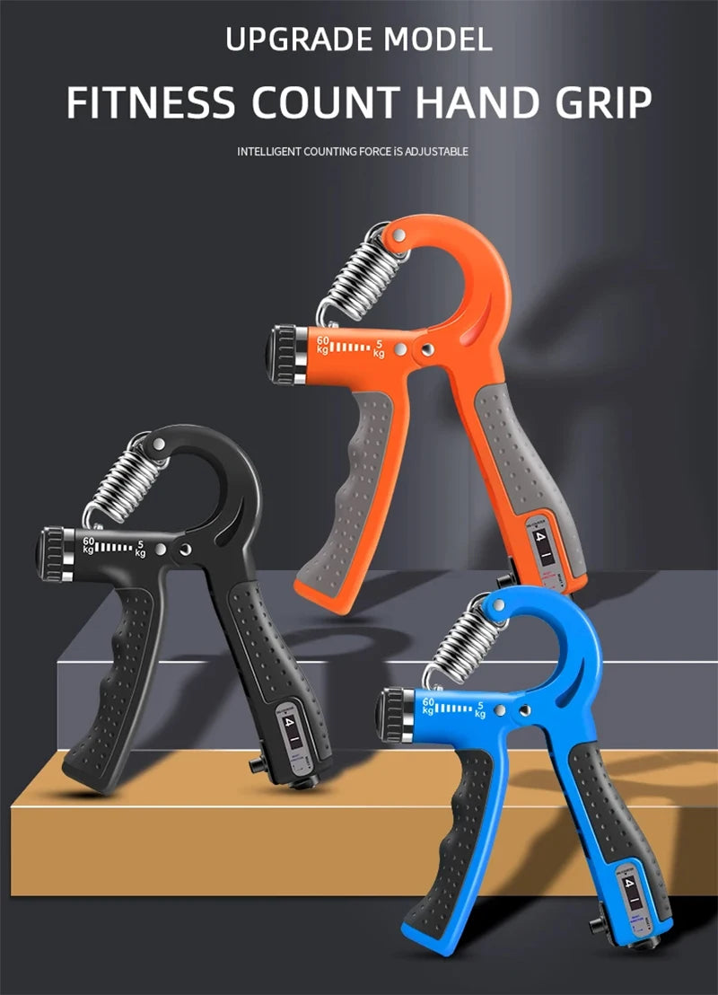 5-60kg Adjustable Hand Gripper Strengthener Hand Grip Trainer With Counter Wrist Forearm And Hand Exerciser For Muscle Building