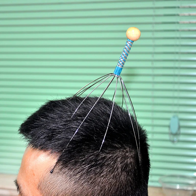 Body Head Massage Device Relaxation Octopus Scalp Massager Instrument Scratcher Relieves Tension Health Care Tools Random