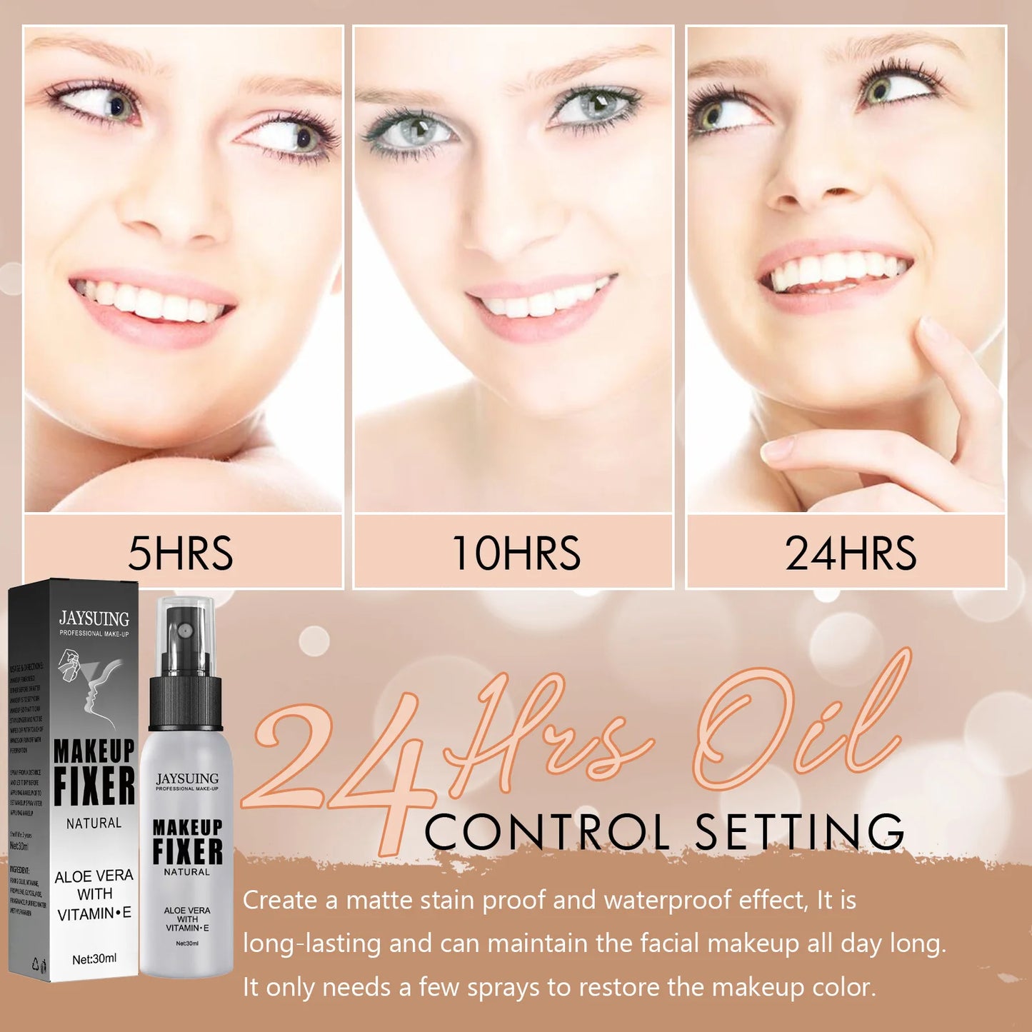 Makeup Setting Spray For Face Transfer-proof Long-lasting Oil-free No Creasing No Separation Refreshing Quick Fixer Makeup Spray