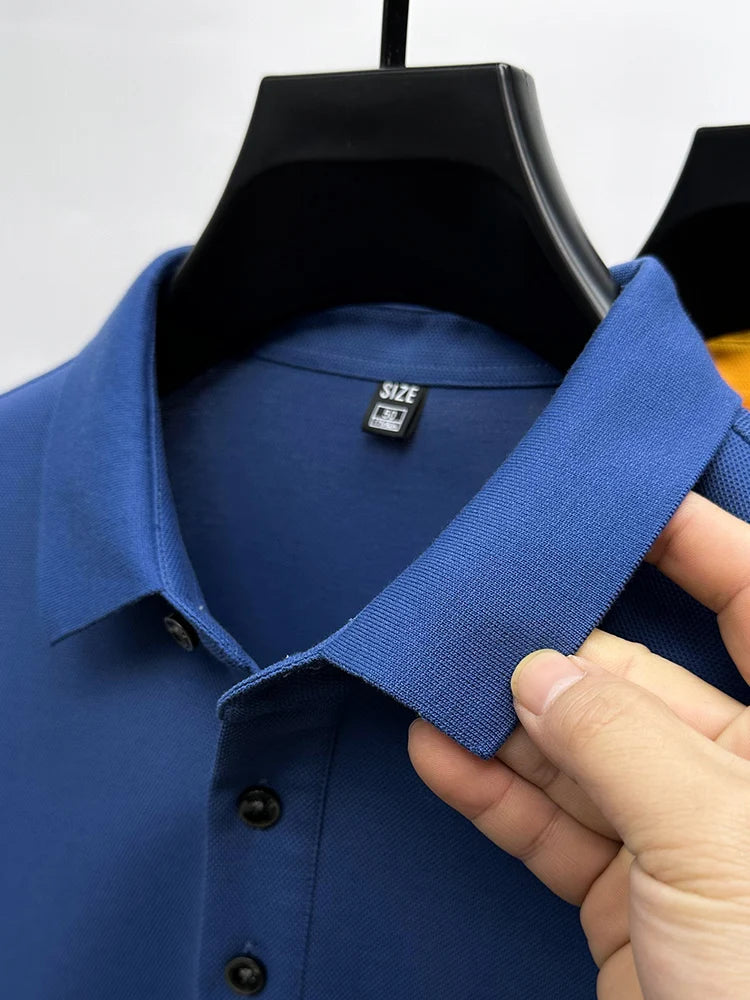 High End Luxury Brand Designer Embroidered Men's Polo Short Sleeved Summer Cotton Loose Casual Business Lapel Korean New Top