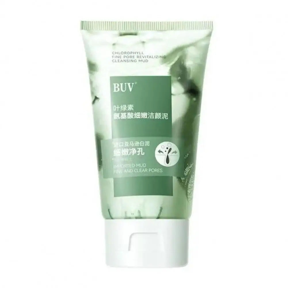 Facial Cleanser Foam Chlorophyll Amino Acid Facial Cleanser Moisturizing Oil Control Exfoliating Shrink Pores Skin Care Product