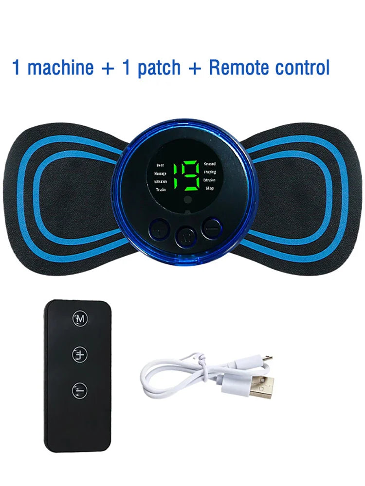 EMS Mini Massage Patch Portable Electric Neck Massager Shoulder and Neck Pulse Therapy Instrument Cervical Massage Patch