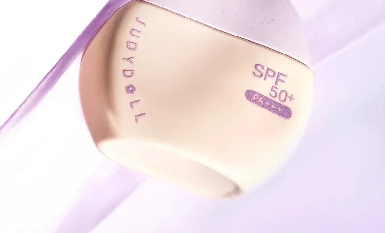 Judydoll SPF50+ sunscreen isolation cream purple makeup primer brightens and moisturizes purple bandage sunscreen