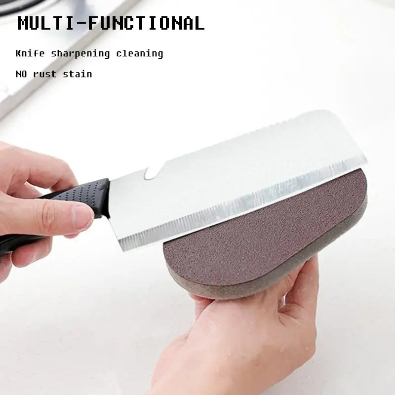 Magic Descaling Emery Sponge Household Cleaning Brush Useful Things for Kitchen Remove Pot Bottom Stubborn Stains Products Tools