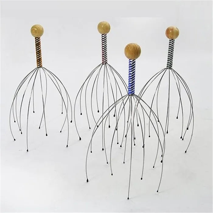 Body Head Massage Device Relaxation Octopus Scalp Massager Instrument Scratcher Relieves Tension Health Care Tools Random