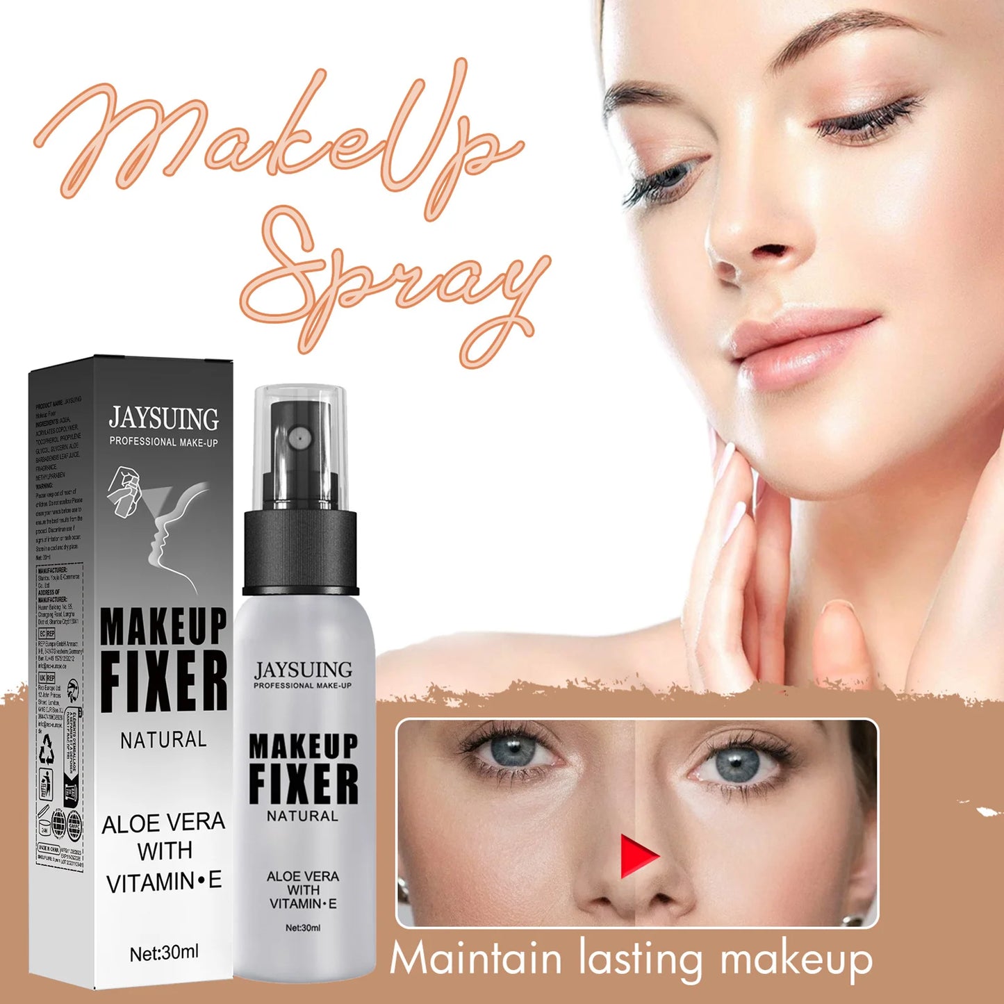 Makeup Setting Spray For Face Transfer-proof Long-lasting Oil-free No Creasing No Separation Refreshing Quick Fixer Makeup Spray