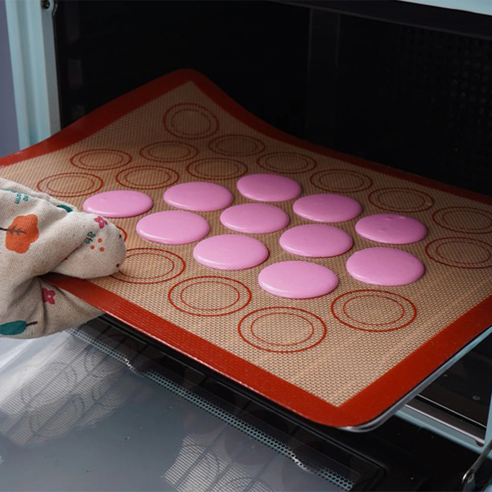 1PC Silicone Baking Mat for Oven, Thin 0.4mm, Reusable Non Stick Heat Resistant Bakeware Sheets Liner Baking Tools for Cookie