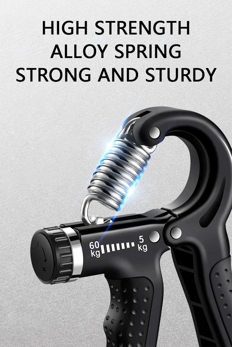 5-60kg Adjustable Hand Gripper Strengthener Hand Grip Trainer With Counter Wrist Forearm And Hand Exerciser For Muscle Building