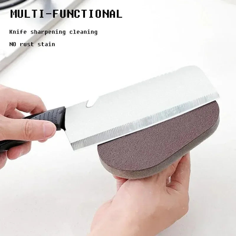 Magic Descaling Emery Sponge Household Cleaning Brush Useful Things for Kitchen Remove Pot Bottom Stubborn Stains Products Tools