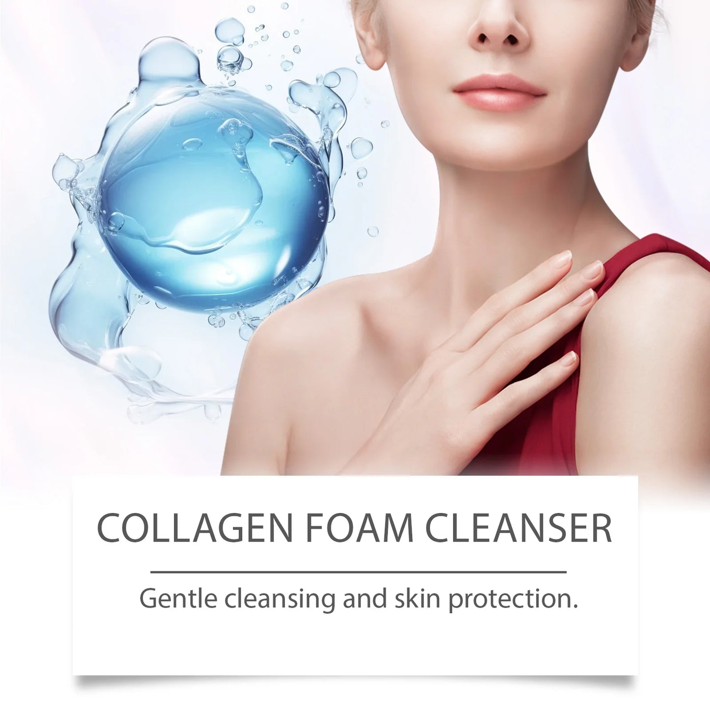 Collagen Facial Cleanser Mousse Deep Cleansing Skincare Controls Oil Moisturizing Firming Face Wash Foam Cleanser Skin Care