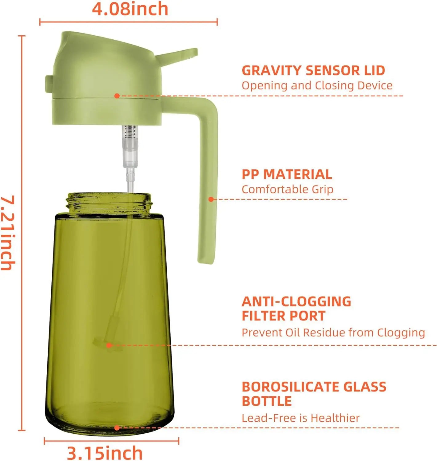 2-in-1 Dark Glass Oil Sprayer Olive Oil Dispenser Black Lightproof Oil Sprayer for Cooking Salads and Barbecues Barbecue Tools
