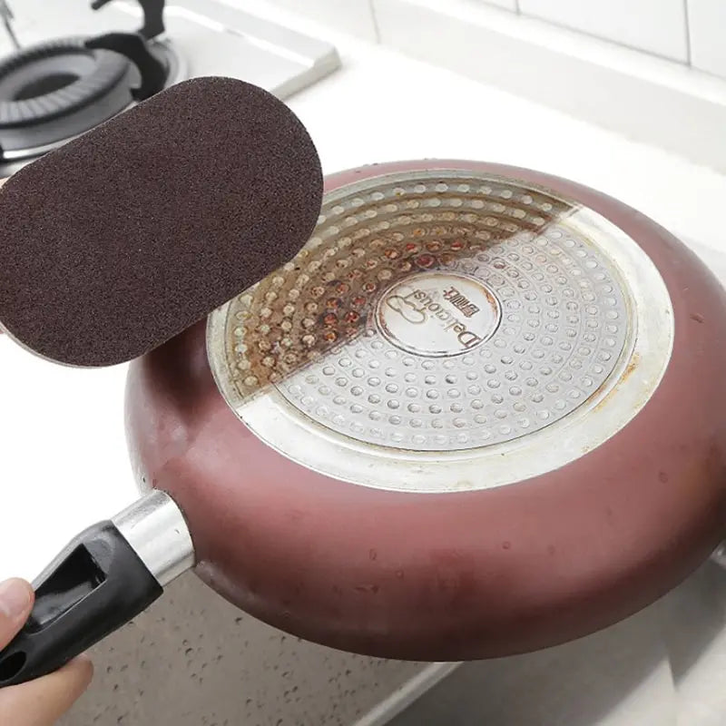 Magic Descaling Emery Sponge Household Cleaning Brush Useful Things for Kitchen Remove Pot Bottom Stubborn Stains Products Tools