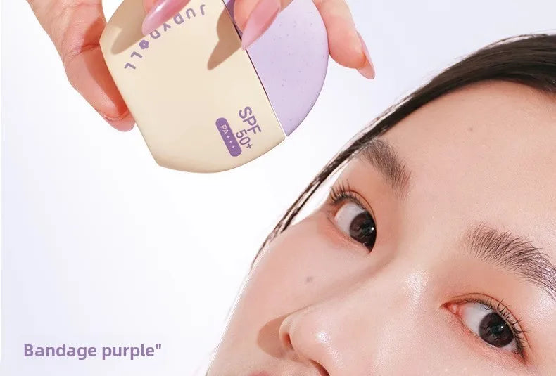 Judydoll SPF50+ sunscreen isolation cream purple makeup primer brightens and moisturizes purple bandage sunscreen